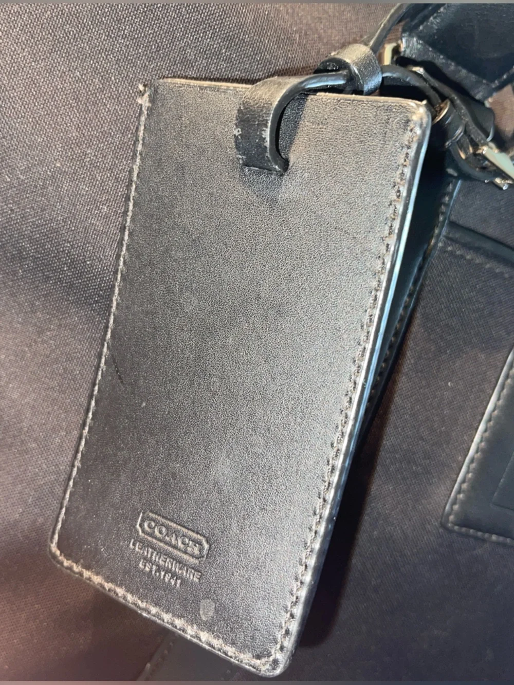 Coach Large Black Nylon & Leather Travel Tote #F77002